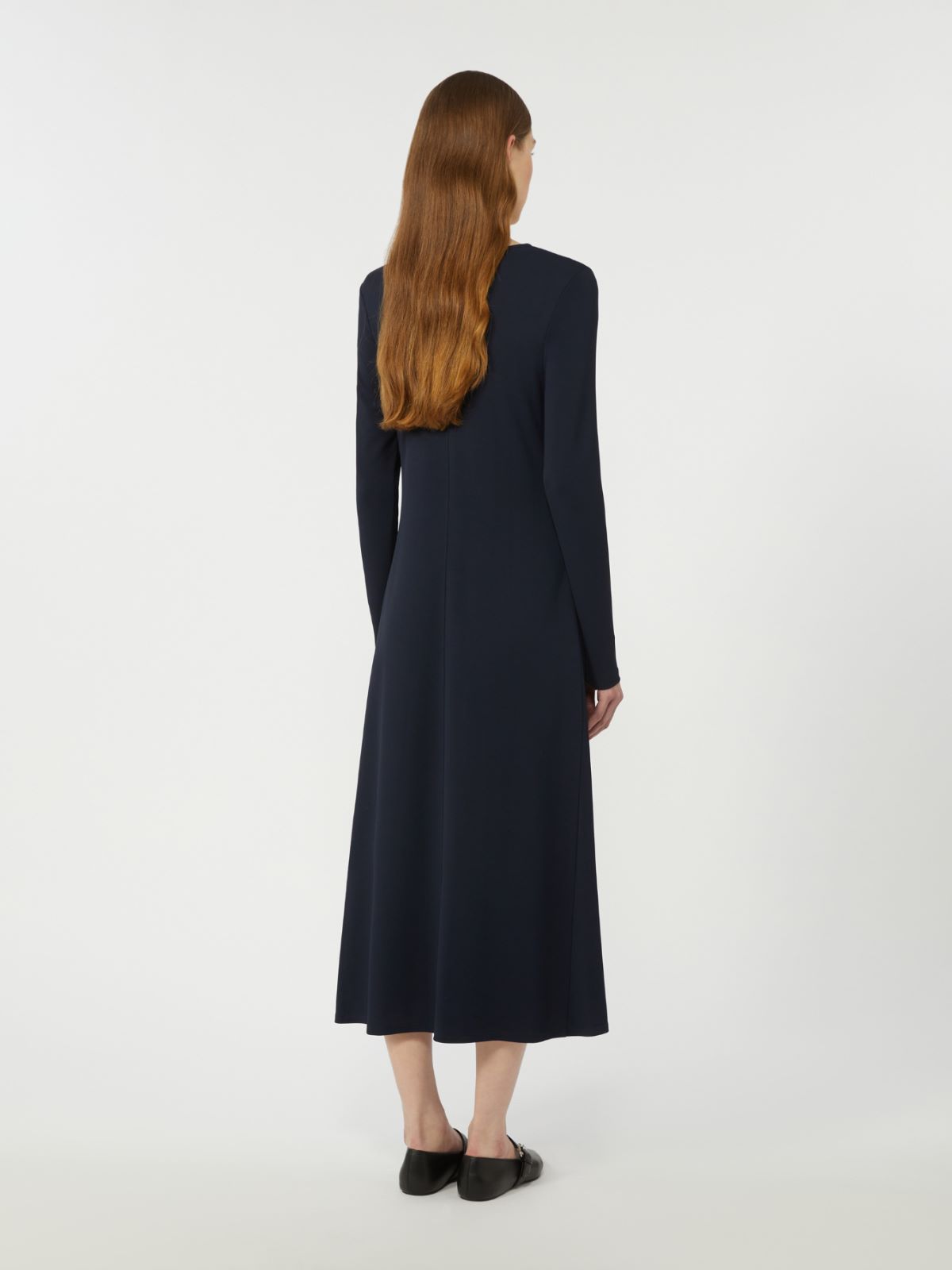 Long viscose jersey dress - NAVY - Weekend - 3