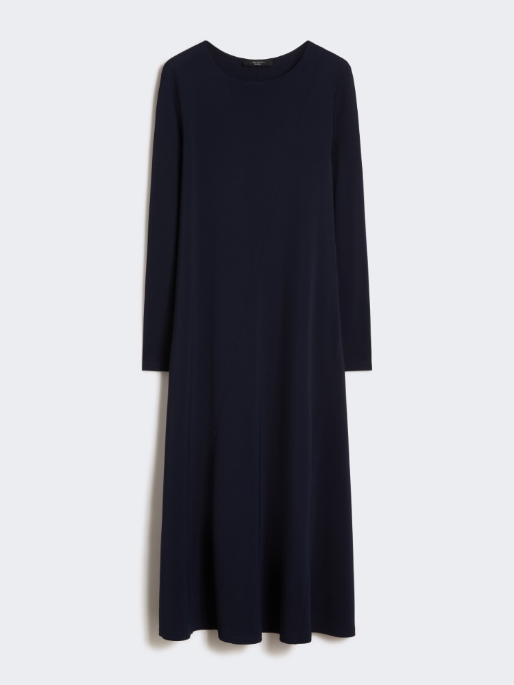 Long viscose jersey dress - NAVY - Weekend - 5