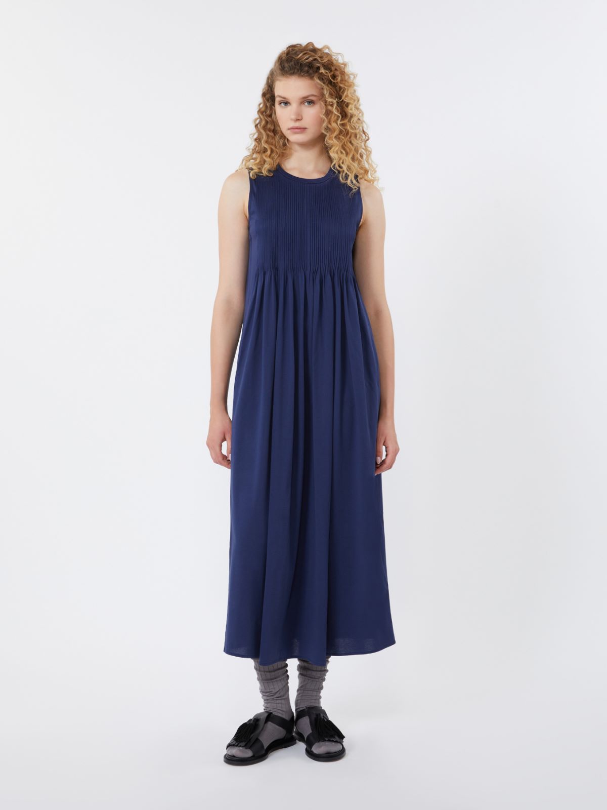 Cotton jersey fluid dress - NAVY - Weekend - 2