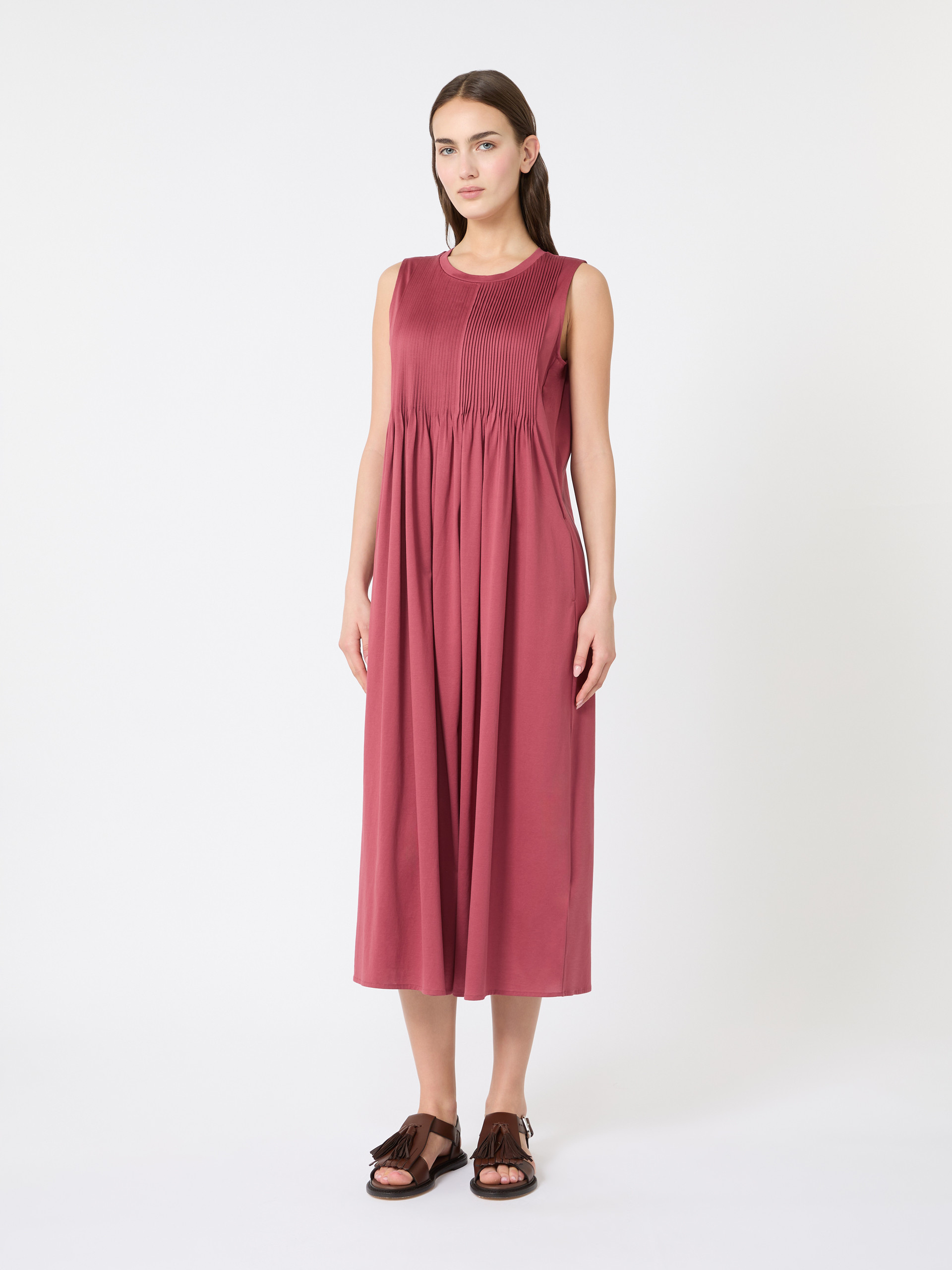 Cotton jersey fluid dress - CHERRY - Weekend Max Mara - 2