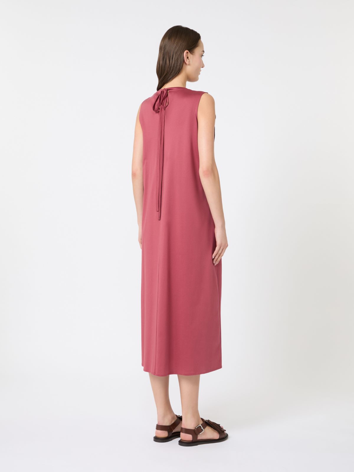 Cotton jersey fluid dress - CHERRY - Weekend - 3