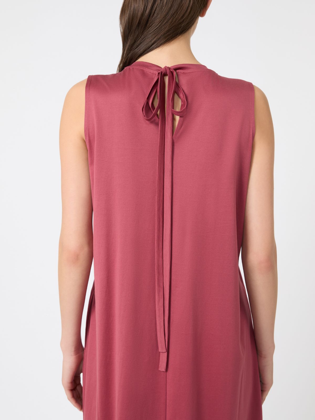 Cotton jersey fluid dress - CHERRY - Weekend - 5