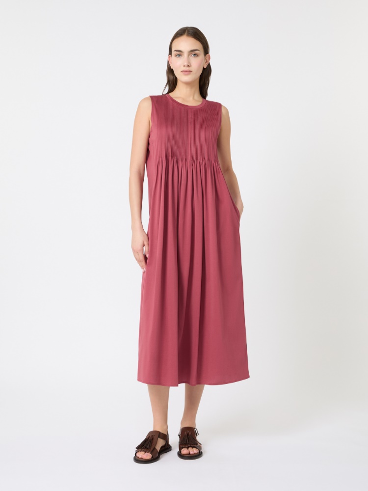 Cotton jersey fluid dress - CHERRY - Weekend