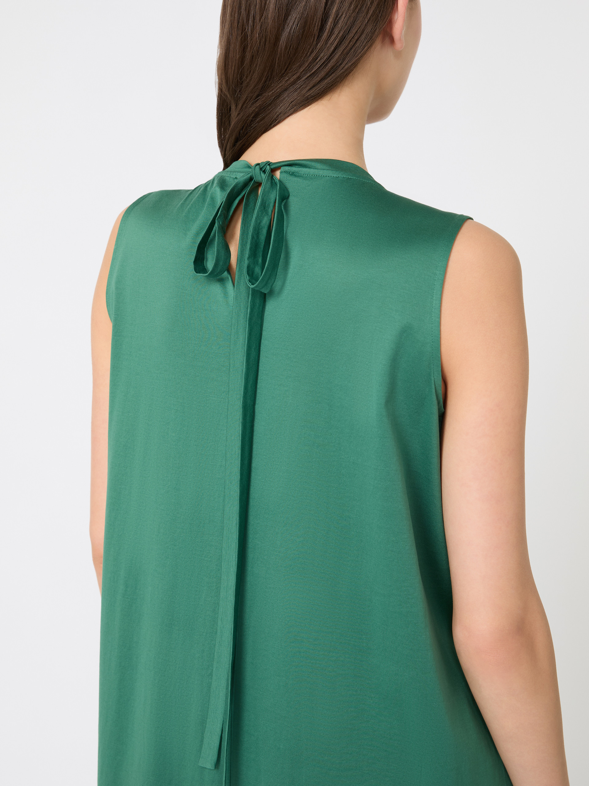 Cotton jersey fluid dress - GREEN - Weekend Max Mara - 5