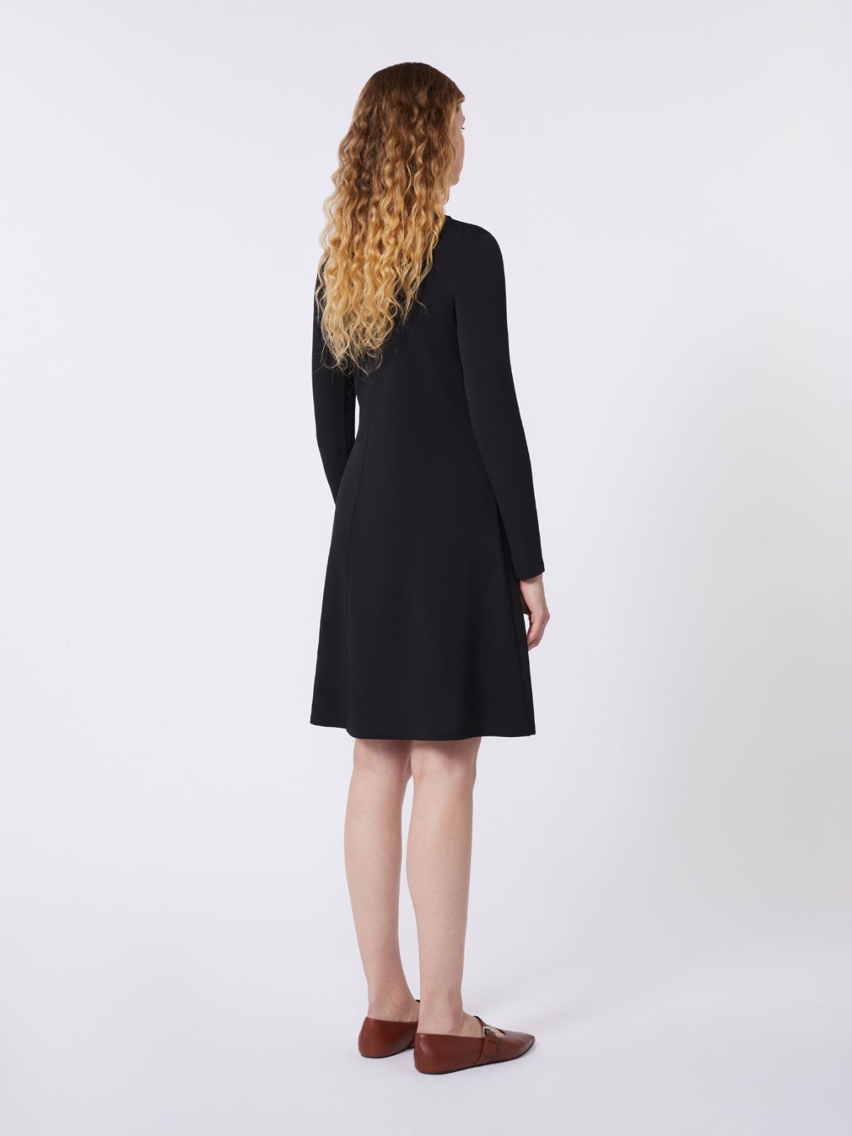 Crepe jersey dress - BLACK - Weekend - 3