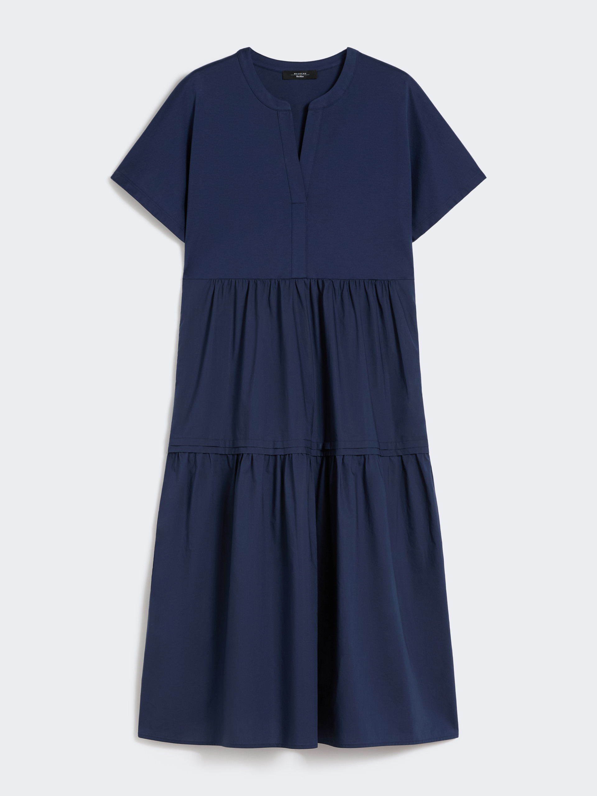 Cotton jersey flounce dress - NAVY - Weekend Max Mara - 4