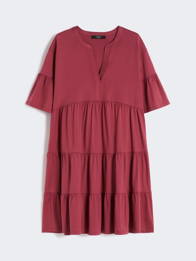 Cotton jersey kaftan dress - CHERRY - Weekend - 2