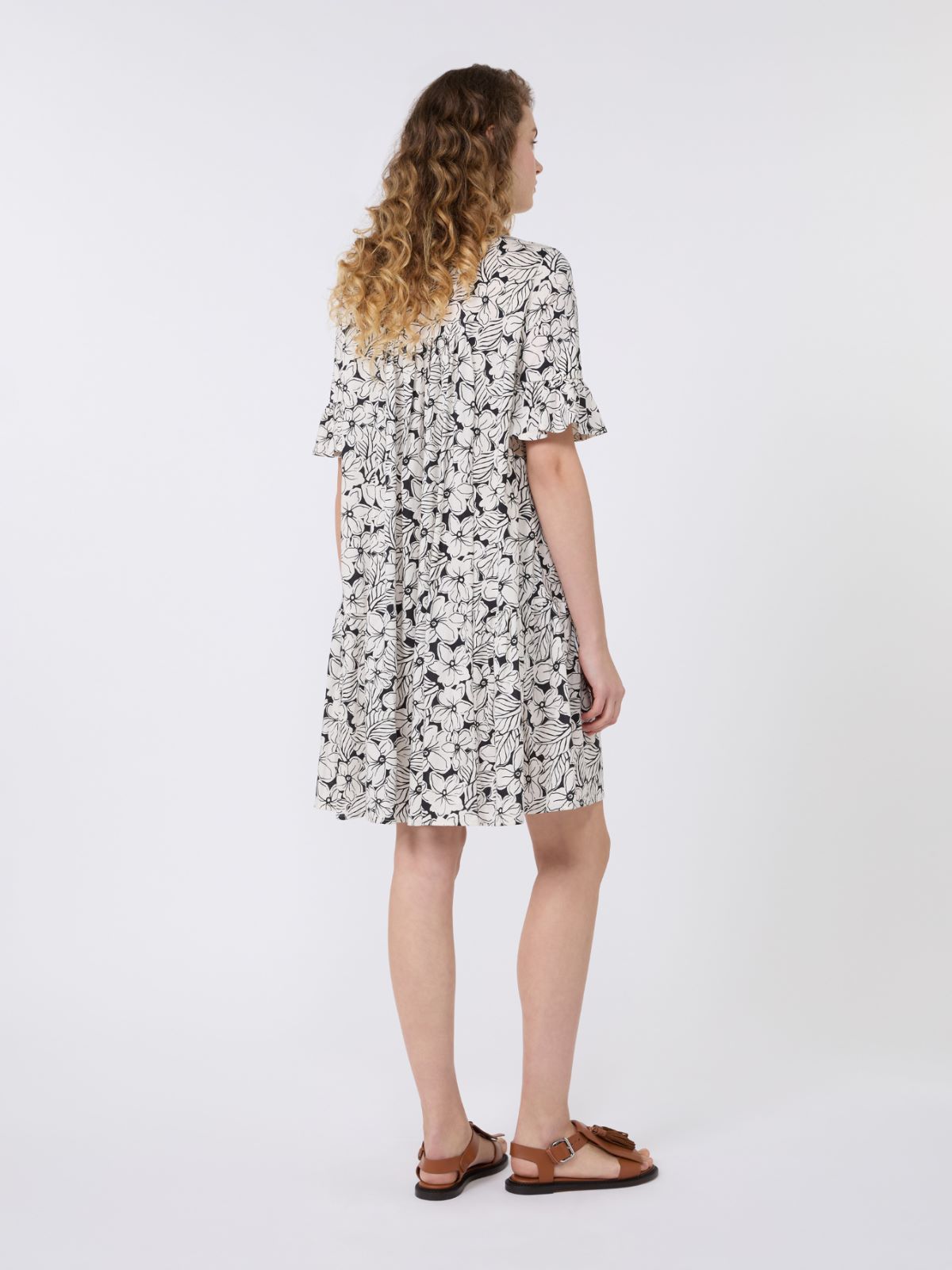Printed cotton jersey dress - BLACK - Weekend - 3