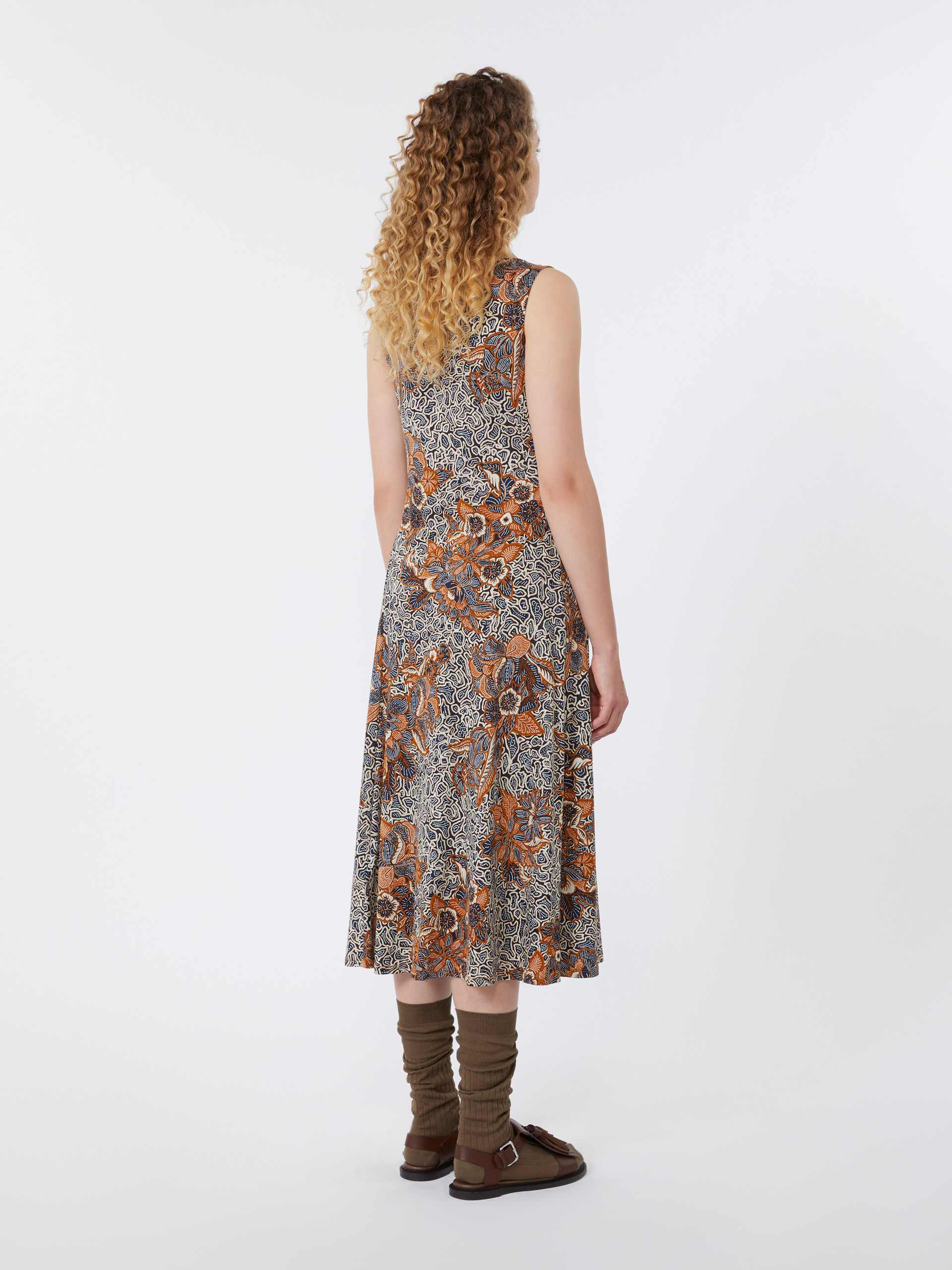Printed jersey midi dress - TOBACCO - Weekend Max Mara - 3