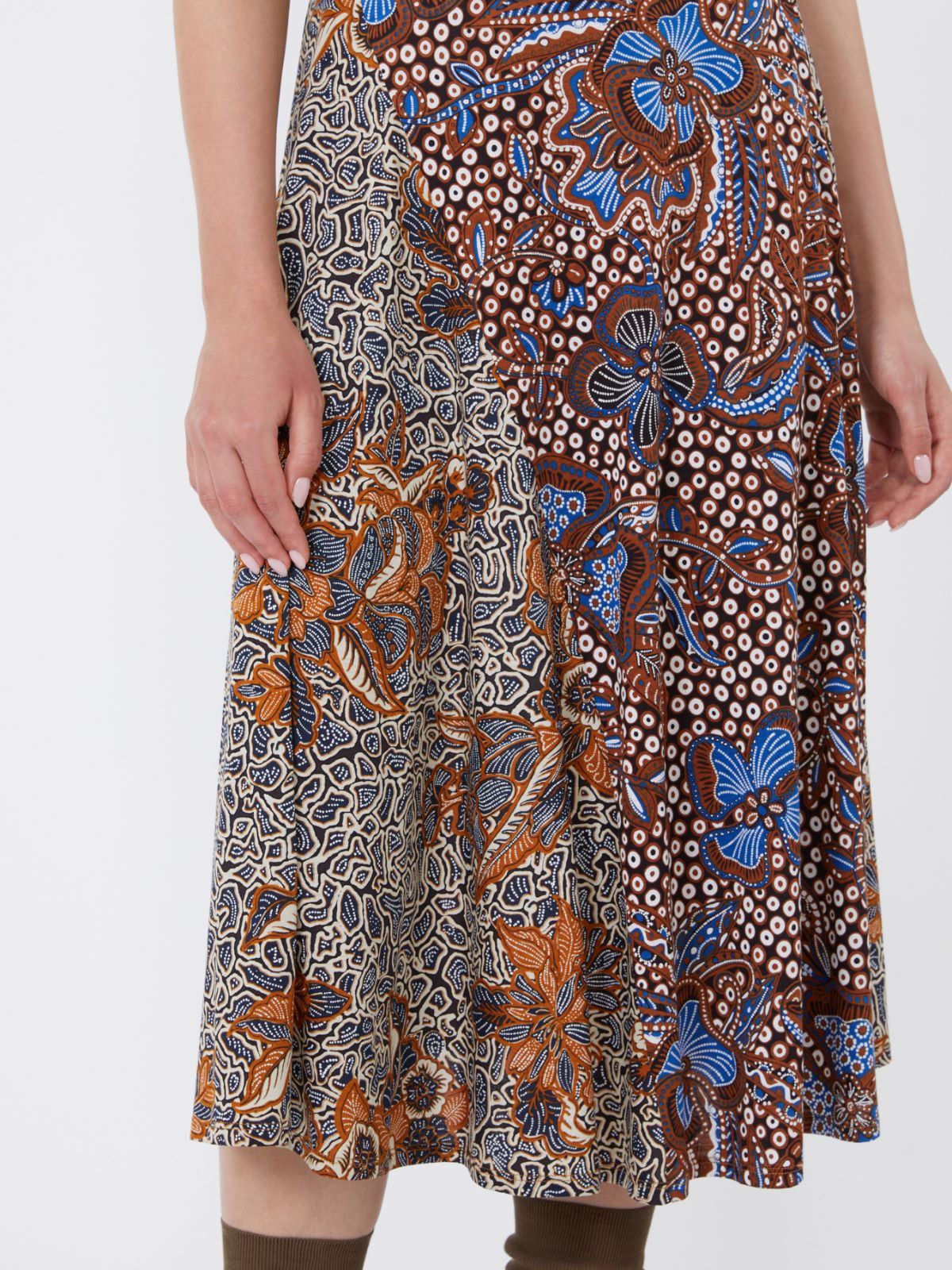 Printed jersey midi dress - TOBACCO - Weekend - 4