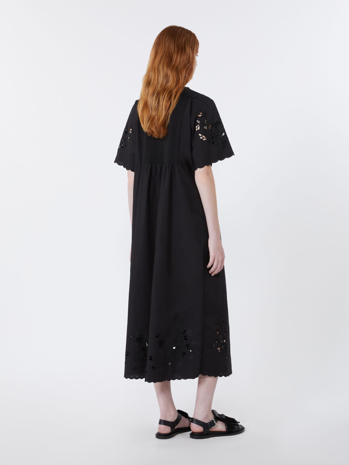 Cotton poplin and jersey dress - BLACK - Weekend - 3