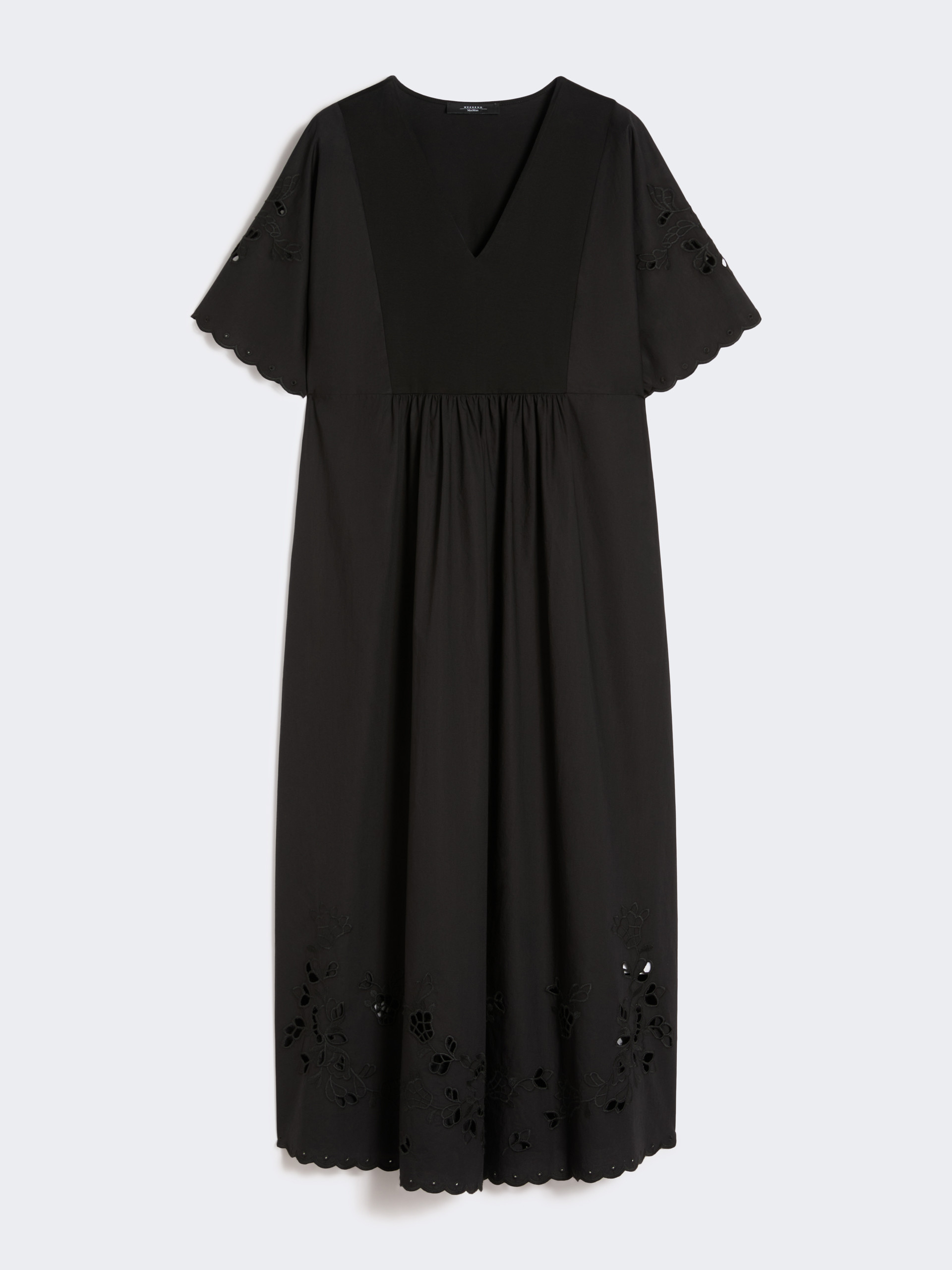 Cotton poplin and jersey dress, black | Weekend Max Mara