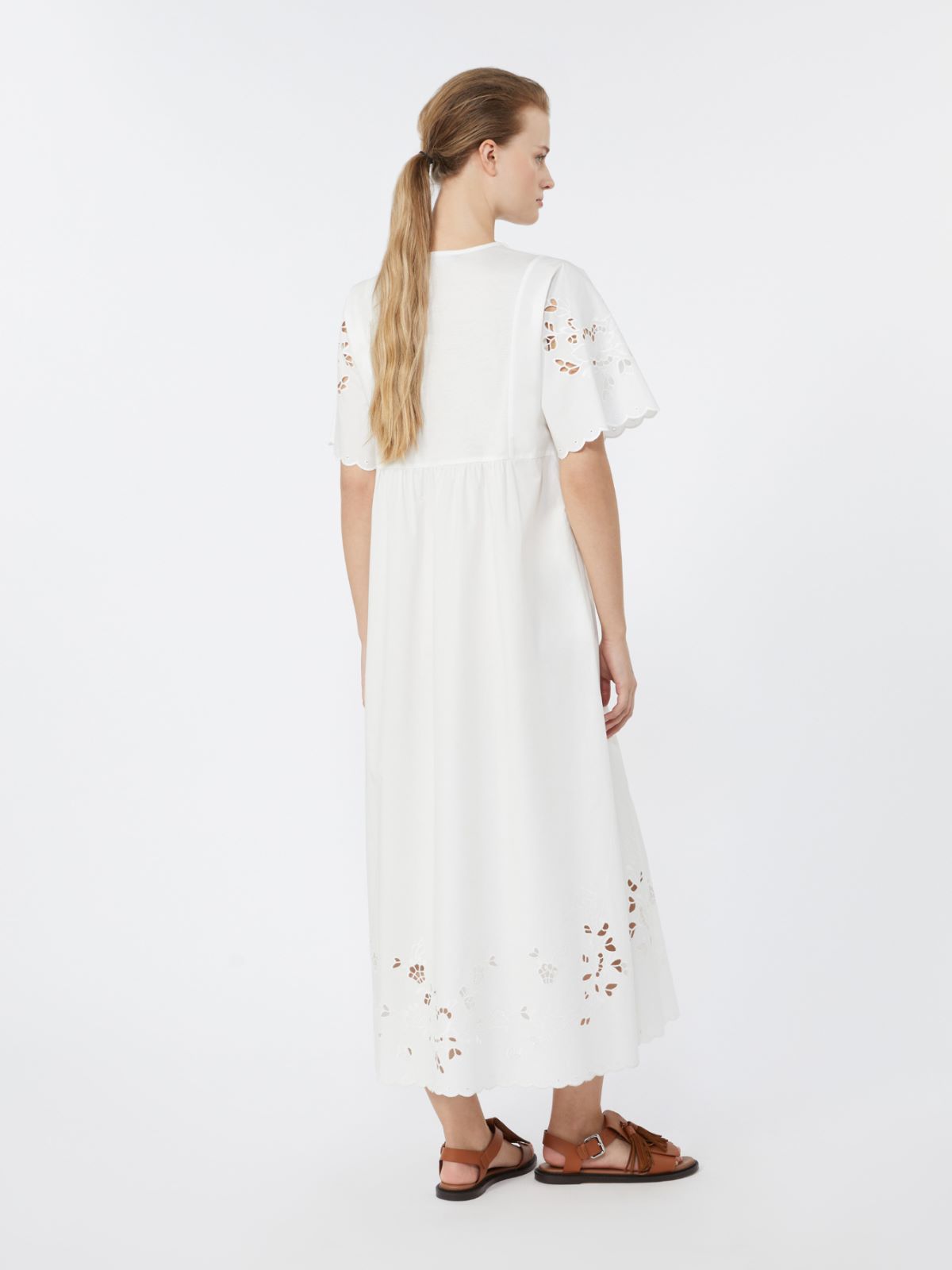 Cotton poplin and jersey dress - WHITE - Weekend - 3