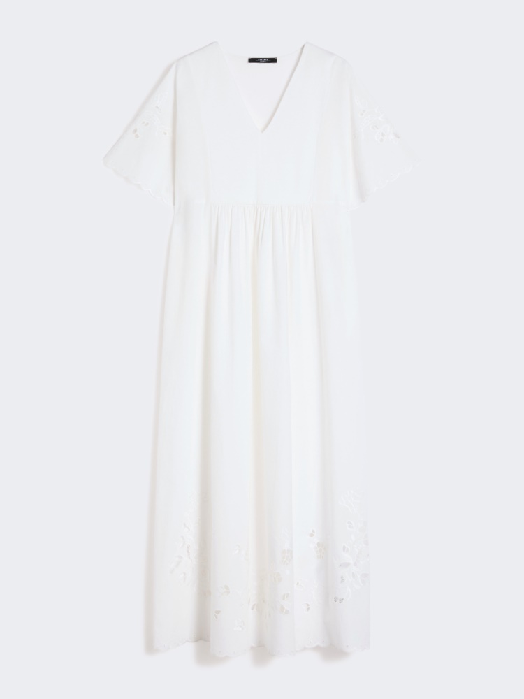 Cotton poplin and jersey dress - WHITE - Weekend - 5