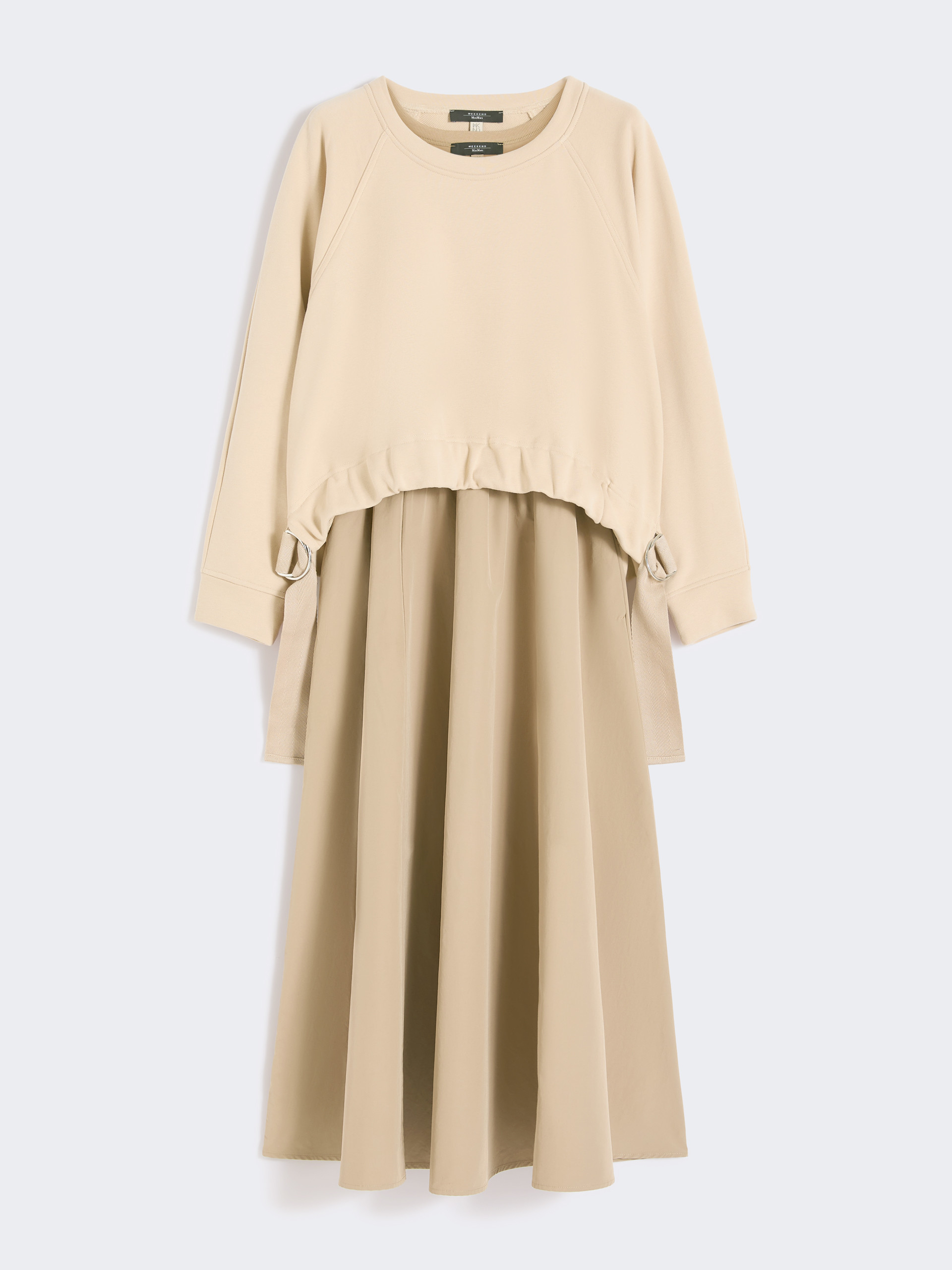 Technical fabric and cotton dress - HAZELNUT BROWN - Weekend Max Mara - 7