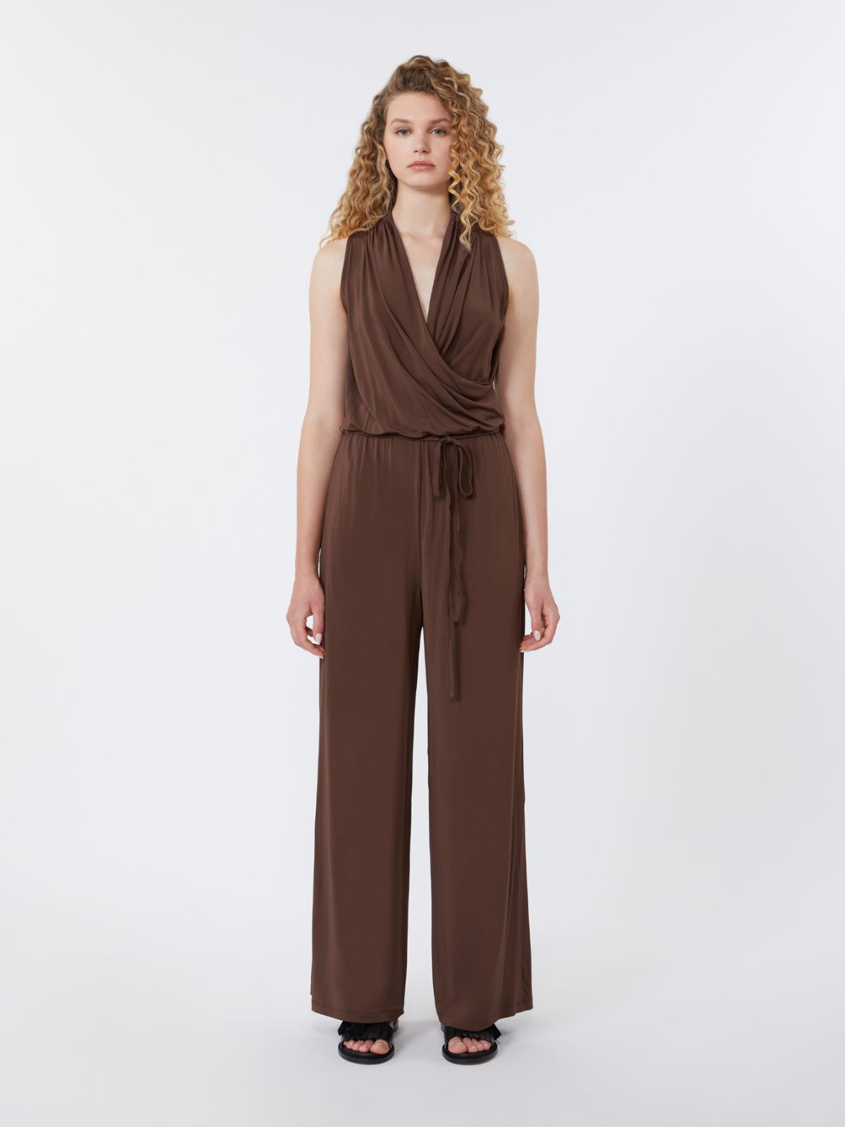 Viscose jersey jumpsuit - CHOCOLATE - Weekend - 2