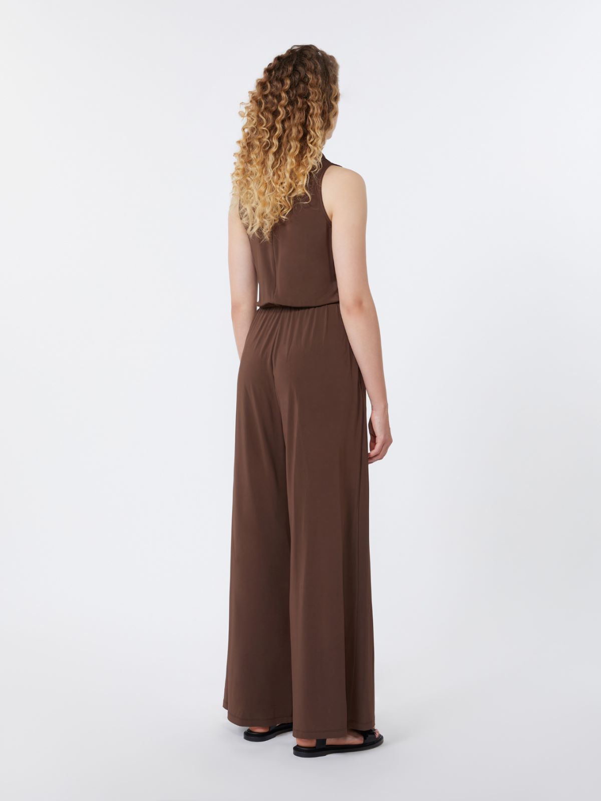 Viscose jersey jumpsuit - CHOCOLATE - Weekend - 3