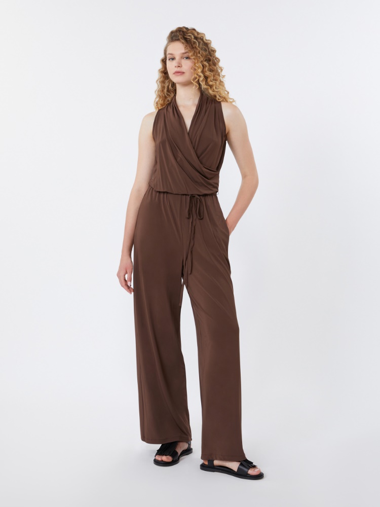 Viscose jersey jumpsuit - CHOCOLATE - Weekend