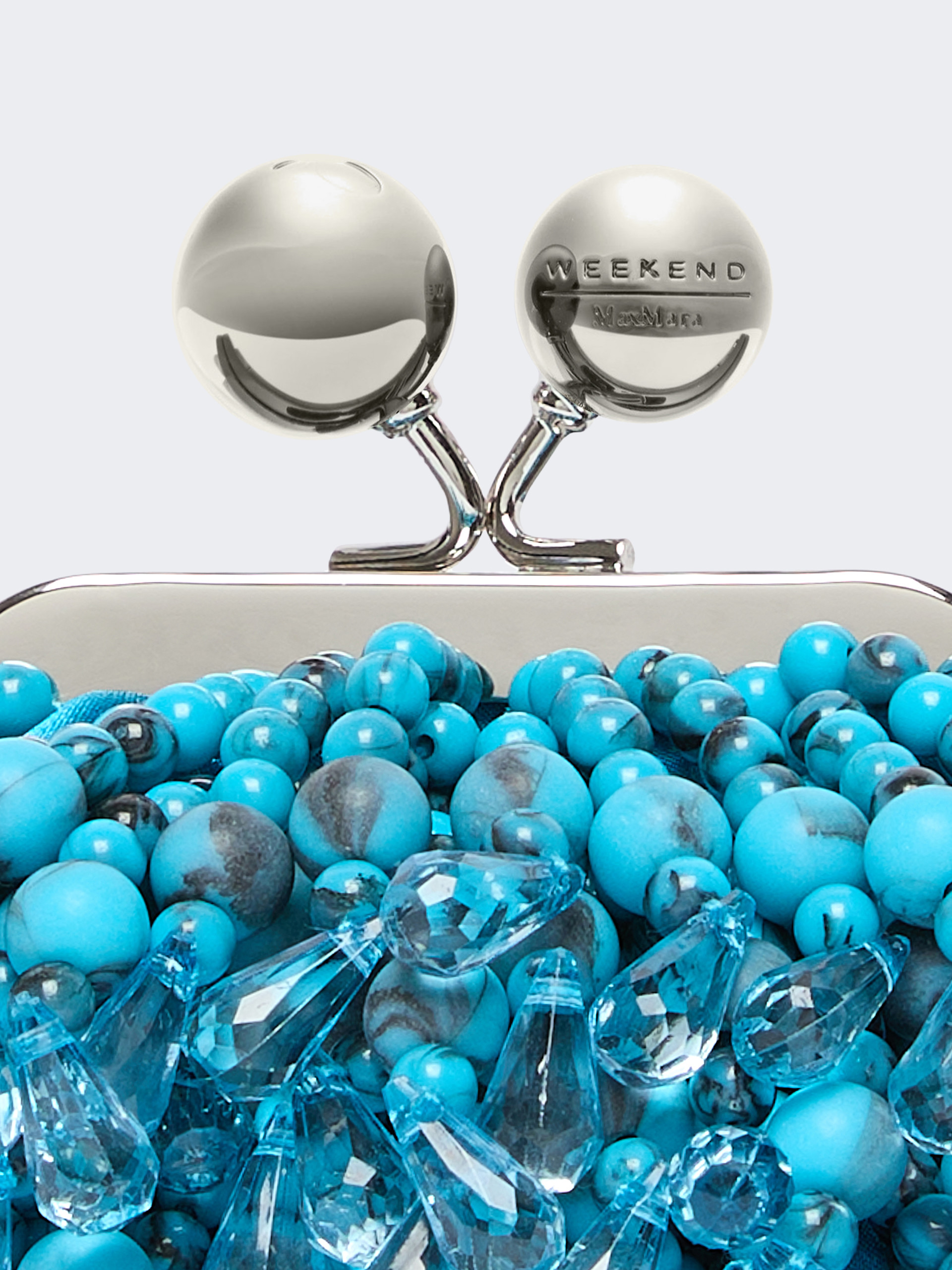 Nano Pasticcino Bag with gemstones - TURQUOISE - Weekend Max Mara - 5