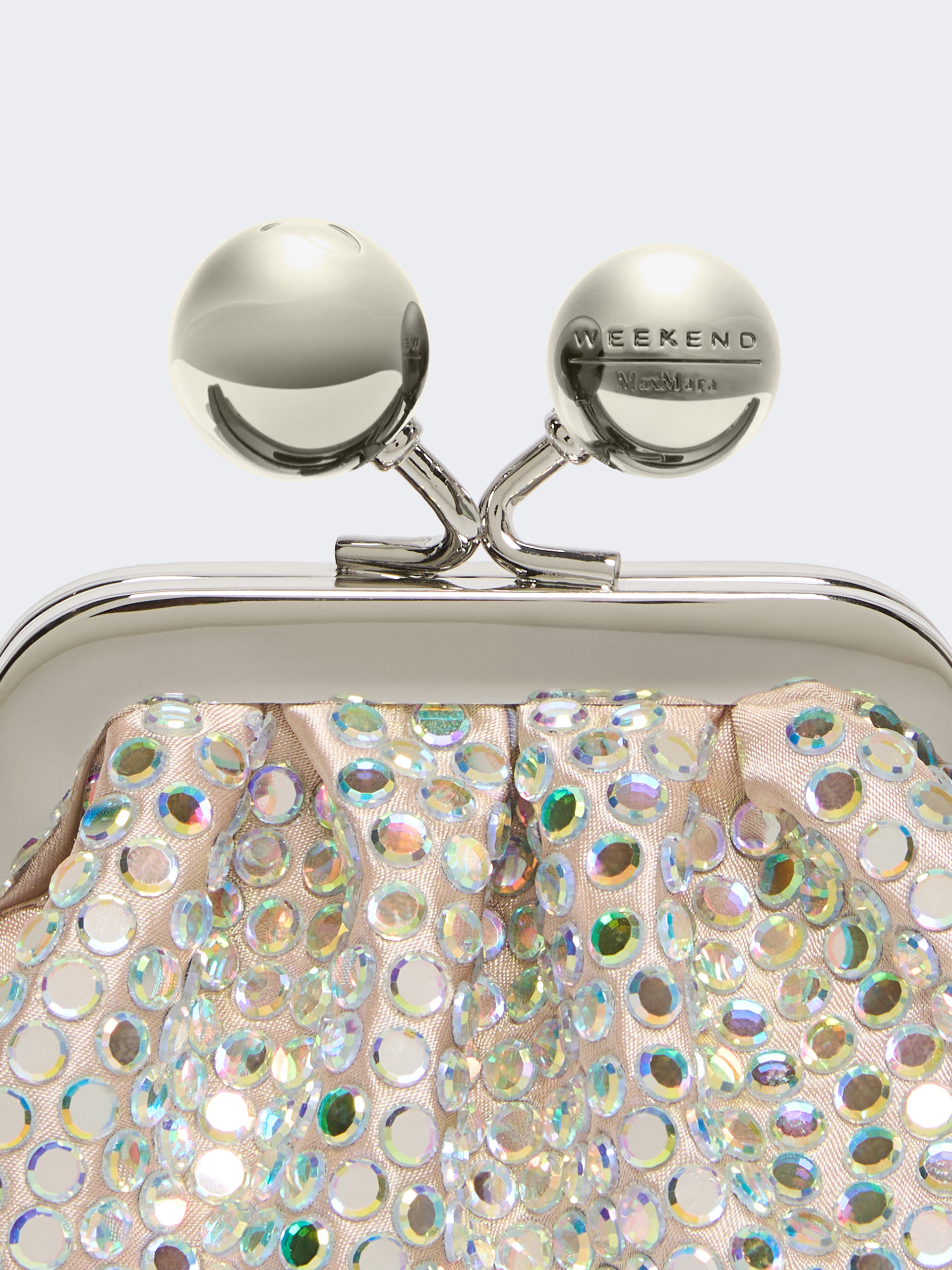 Mini Pasticcino Bag in satin with rhinestones - ANTIQUE ROSE - Weekend Max Mara - 5