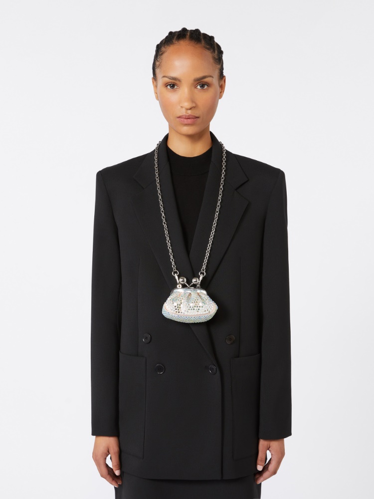 Mini Pasticcino Bag in satin with rhinestones - ANTIQUE ROSE - Weekend - 9