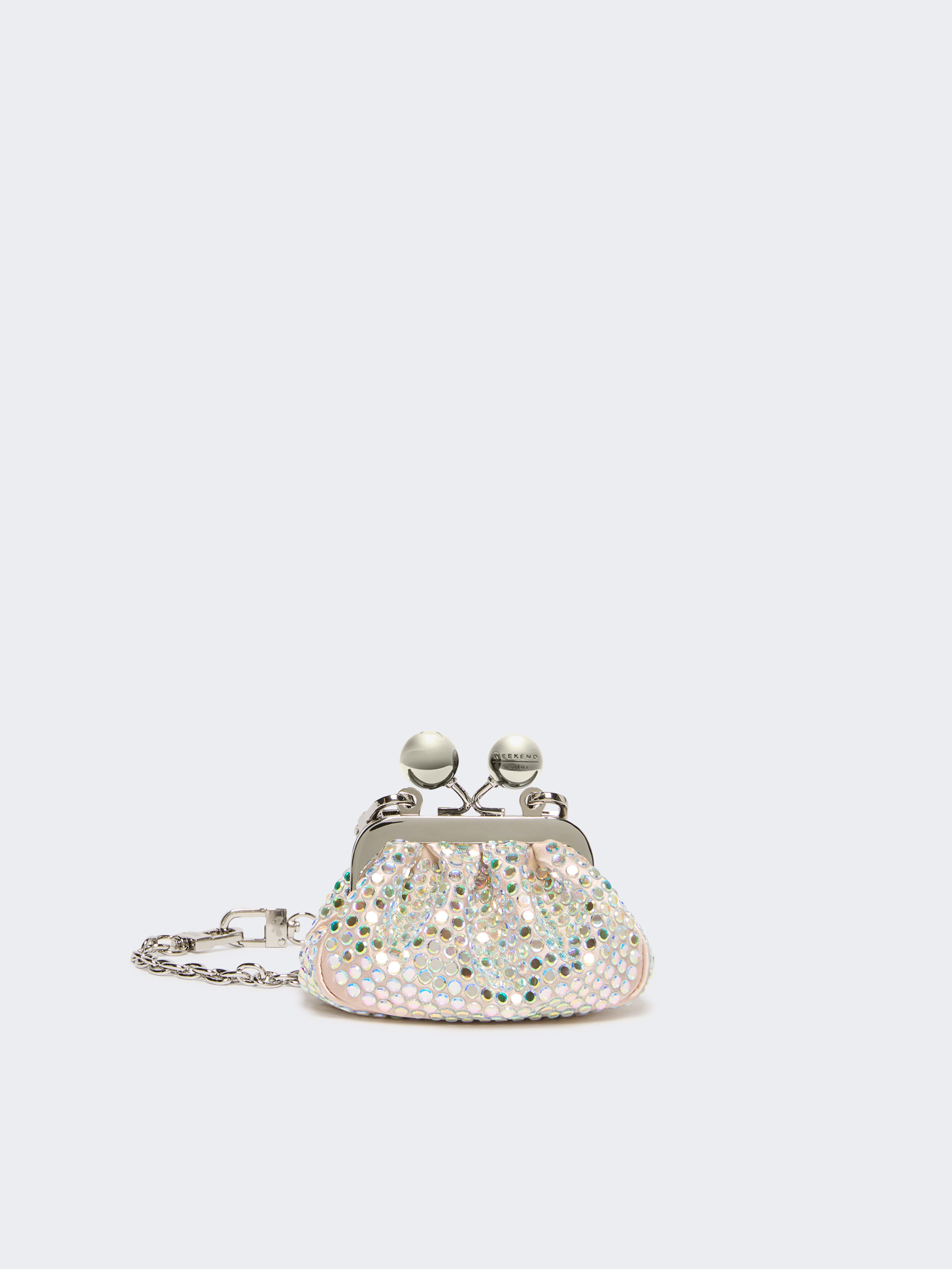 Mini Pasticcino Bag in satin with rhinestones - ANTIQUE ROSE - Weekend Max Mara