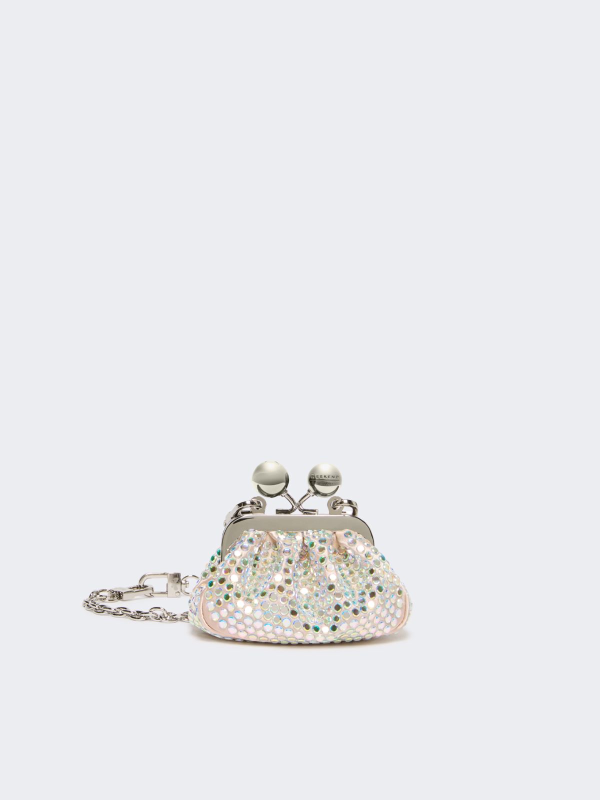 Mini Pasticcino Bag in satin with rhinestones - ANTIQUE ROSE - Weekend