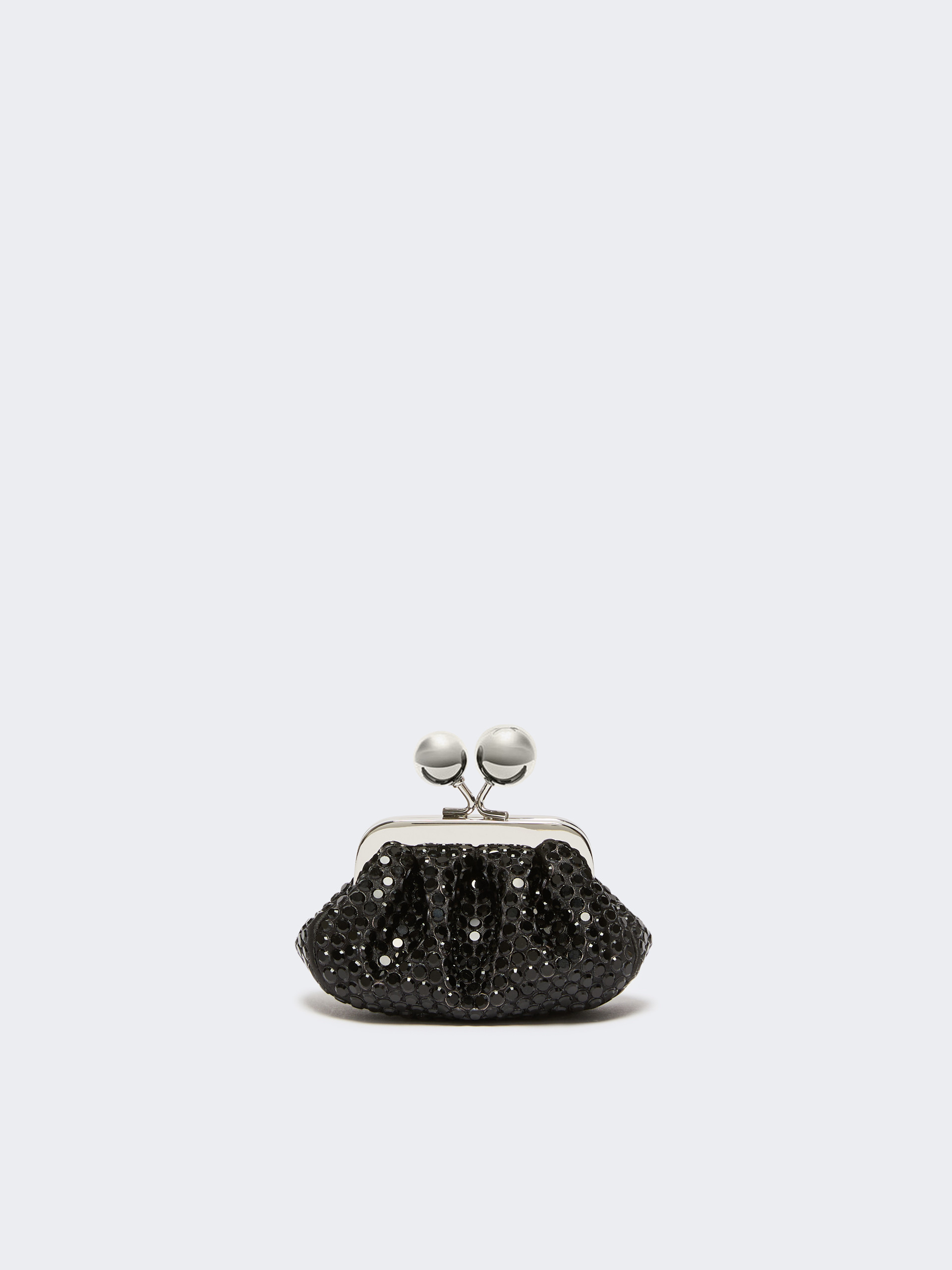 Mini Pasticcino Bag in satin with rhinestones - DARK GREY - Weekend Max Mara - 3