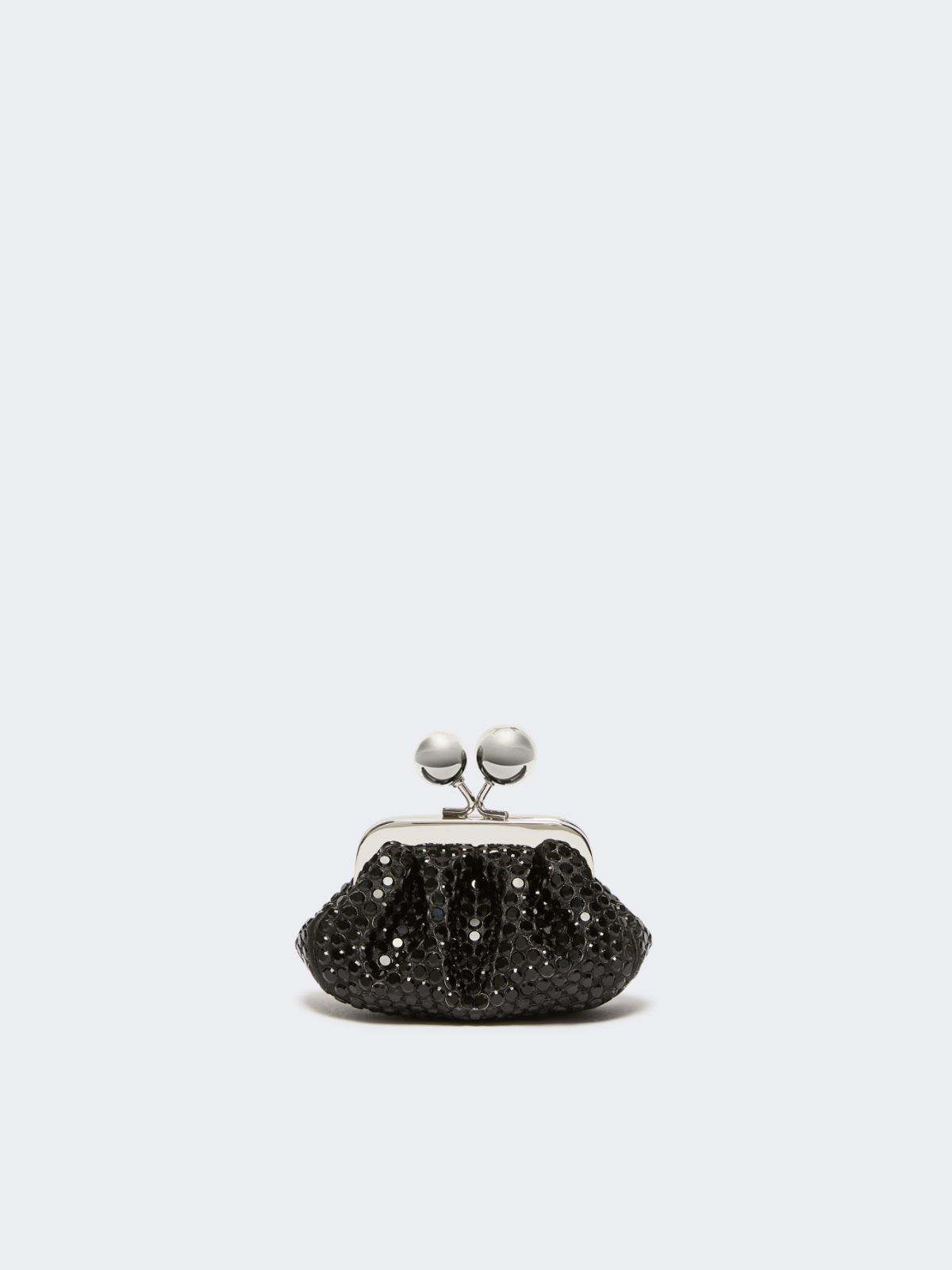 Mini Pasticcino Bag in satin with rhinestones - DARK GREY - Weekend - 3