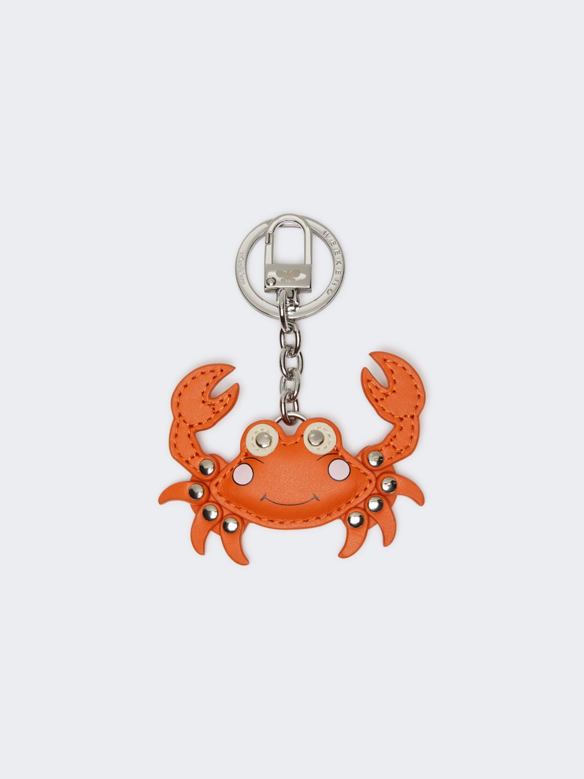 Leather keychain - ORANGE - Weekend