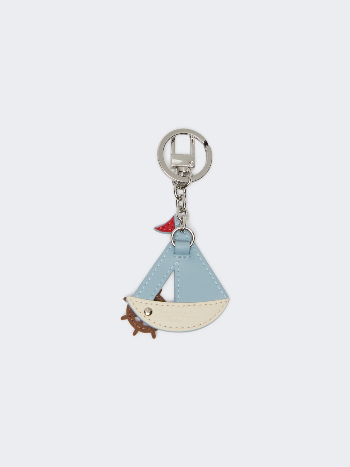 Leather keychain - LIGHT BLUE - Weekend - 2