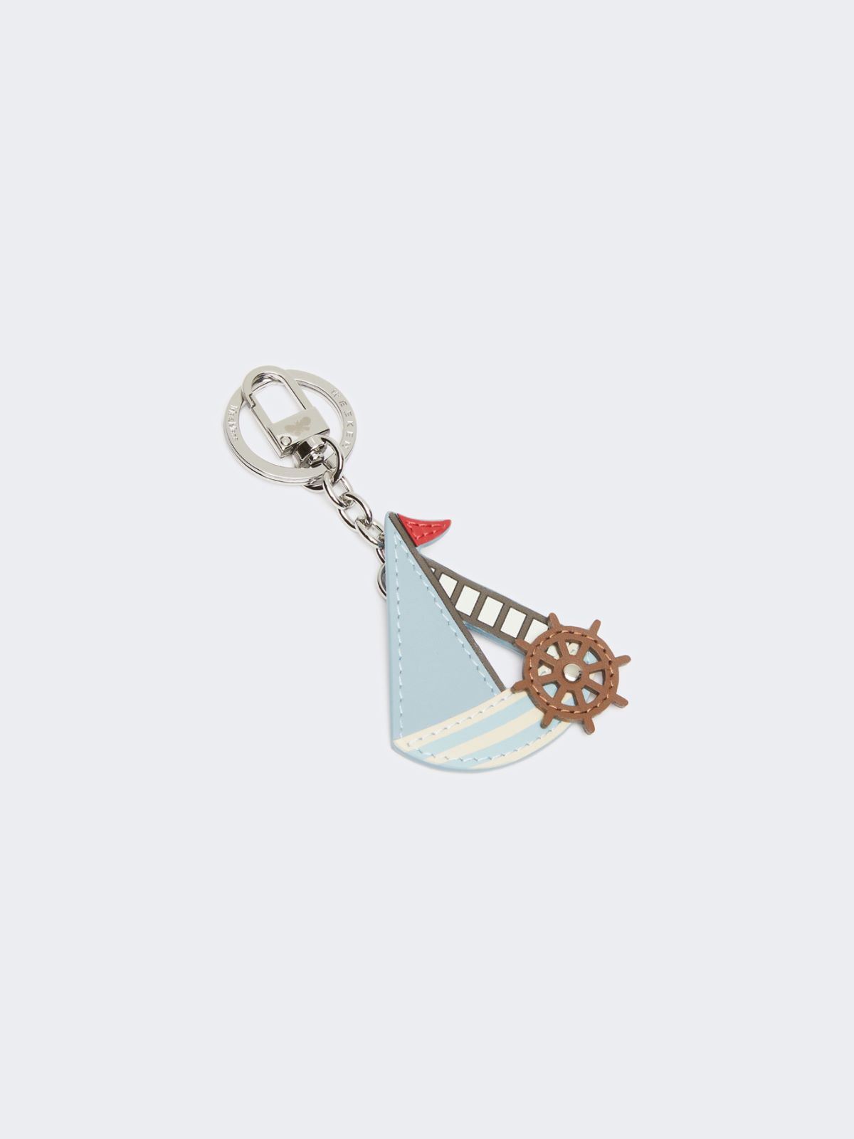 Leather keychain - LIGHT BLUE - Weekend - 3