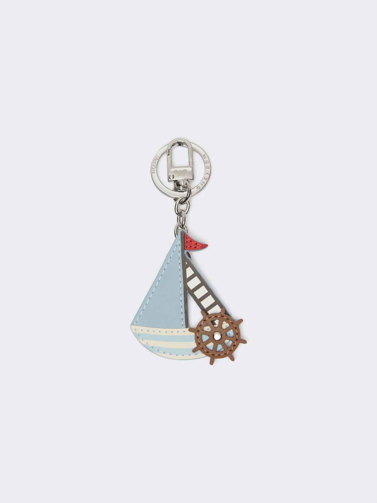 Leather keychain - LIGHT BLUE - Weekend