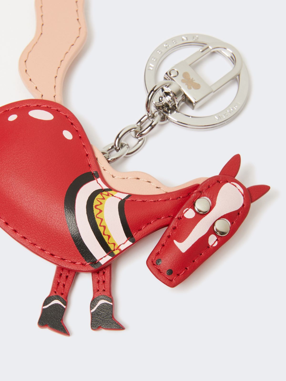 Leather keyring - RED - Weekend - 3
