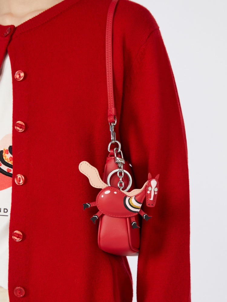 Leather keyring - RED - Weekend - 6