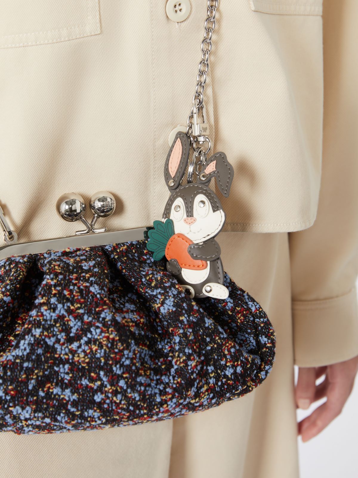 Leather keyring - LIGHT GREY - Weekend - 5