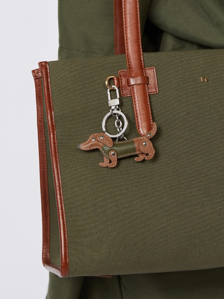 Leather keyring - HAZELNUT BROWN - Weekend - 6