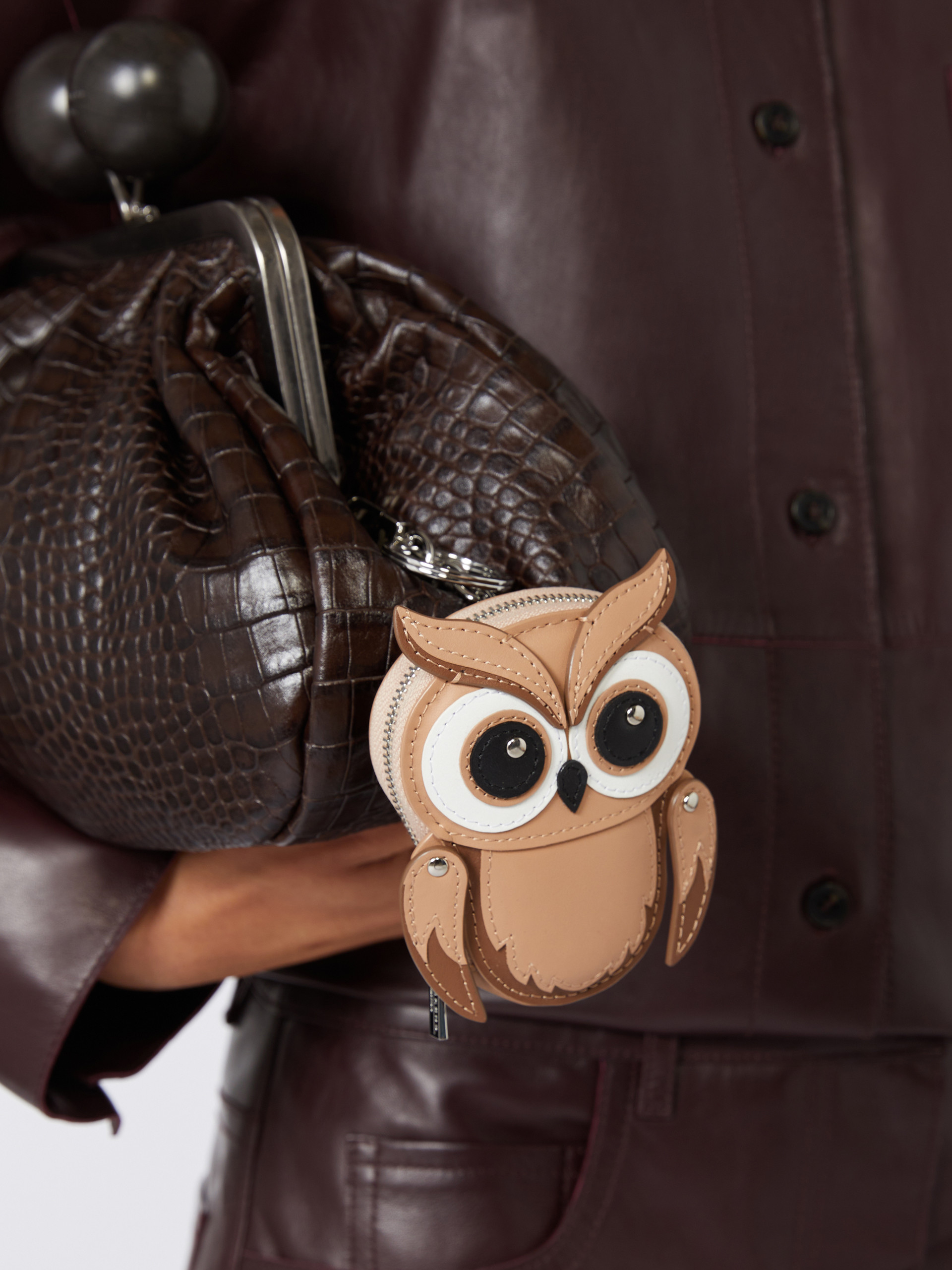 Leather coin purse - BEIGE - Weekend Max Mara - 5