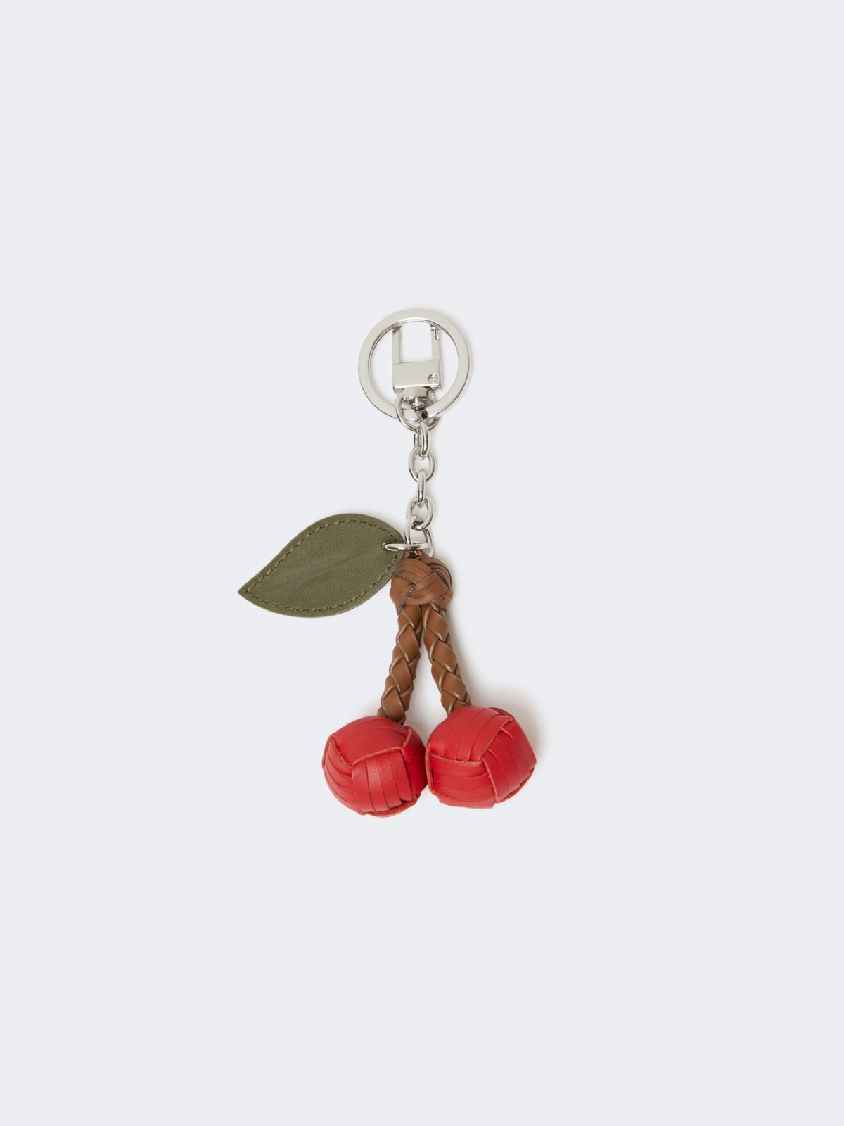 Braided leather key ring - DARK RED - Weekend - 2