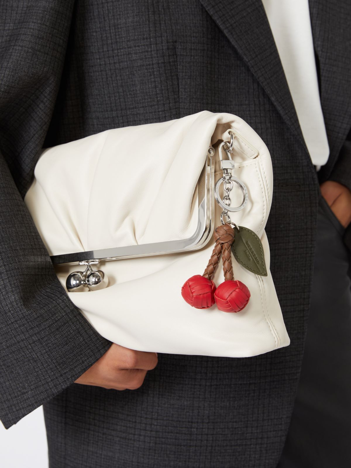 Braided leather key ring - DARK RED - Weekend - 5