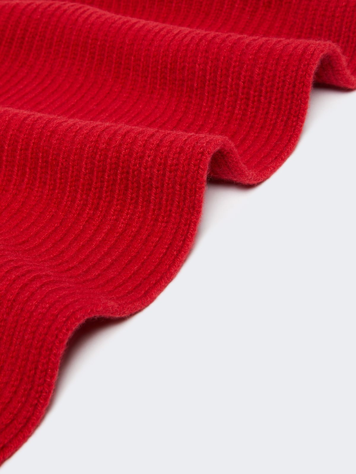 Ribbed cashmere scarf - DARK RED - Weekend - 3