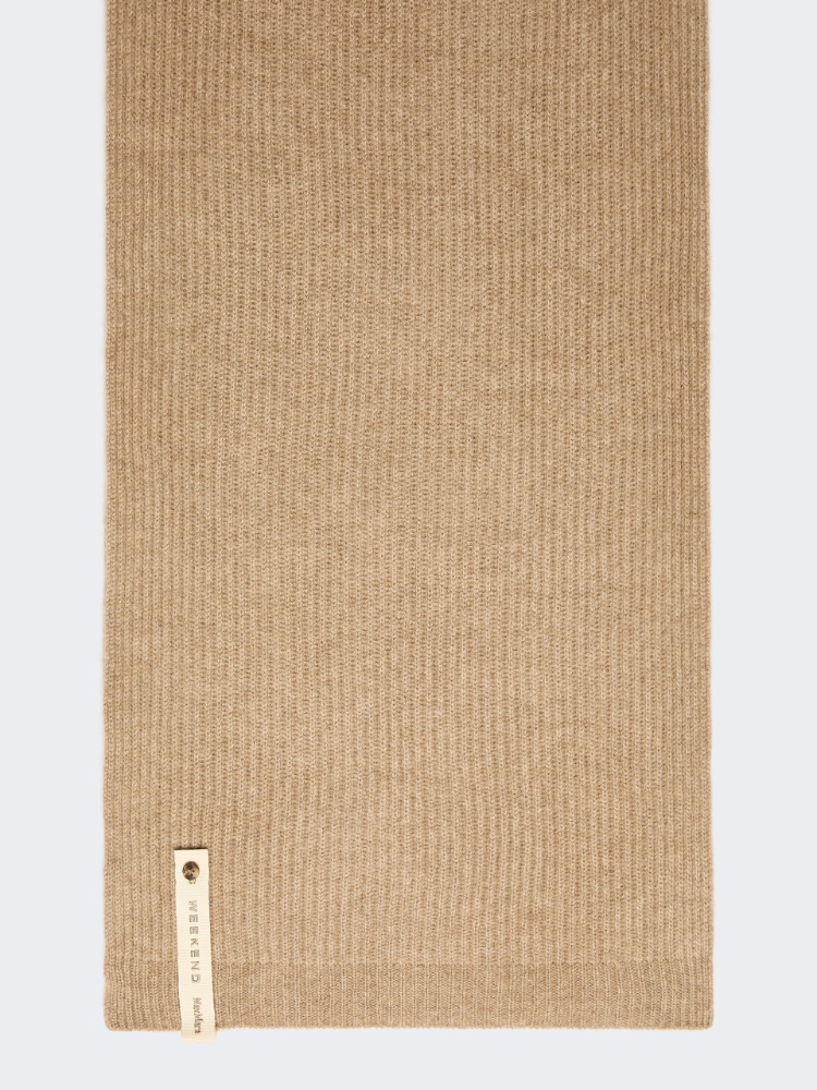 Ribbed cashmere scarf - BEIGE SHADED - Weekend