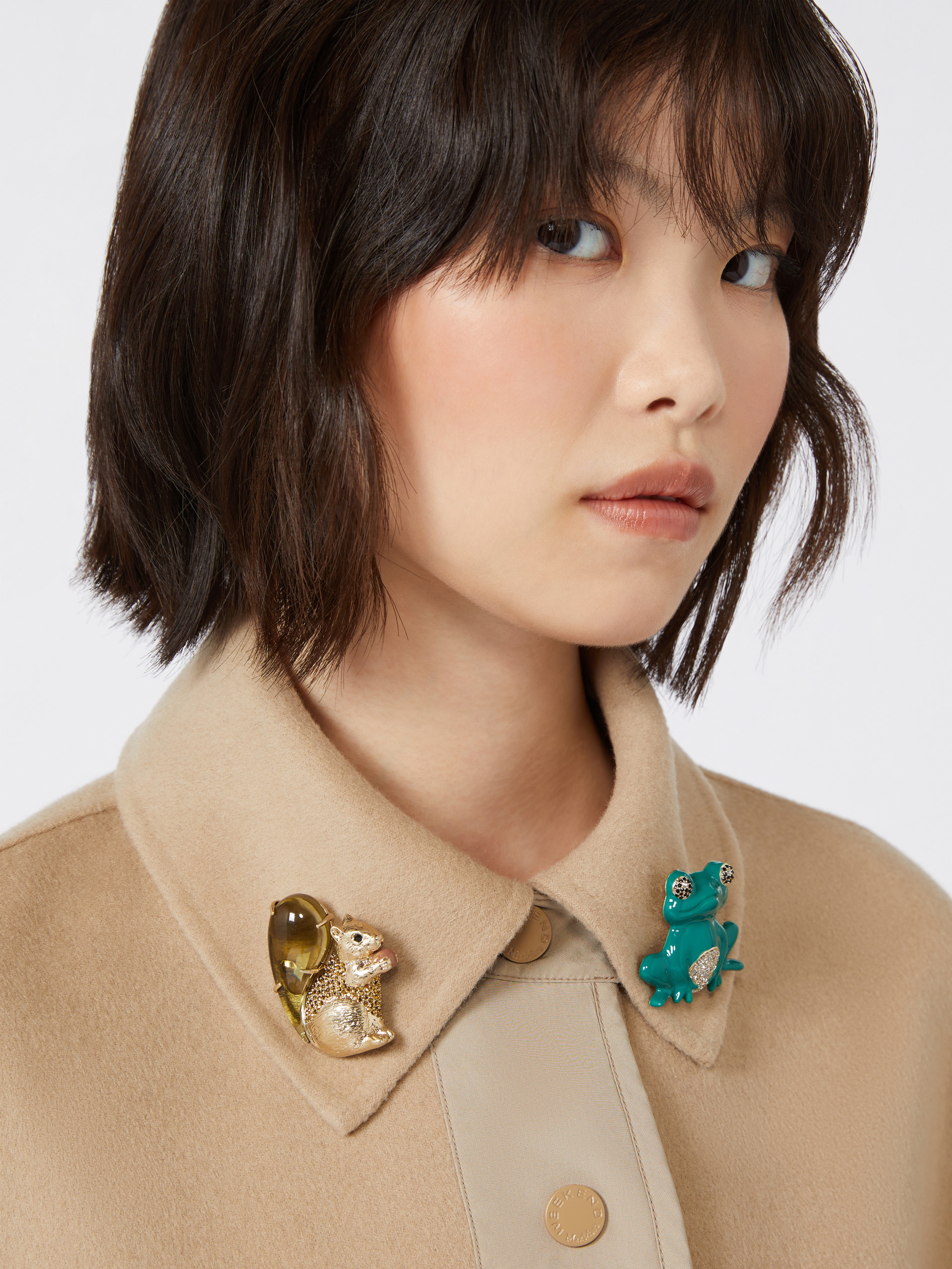 Resin and glass brooch - BROWN - Weekend Max Mara - 4