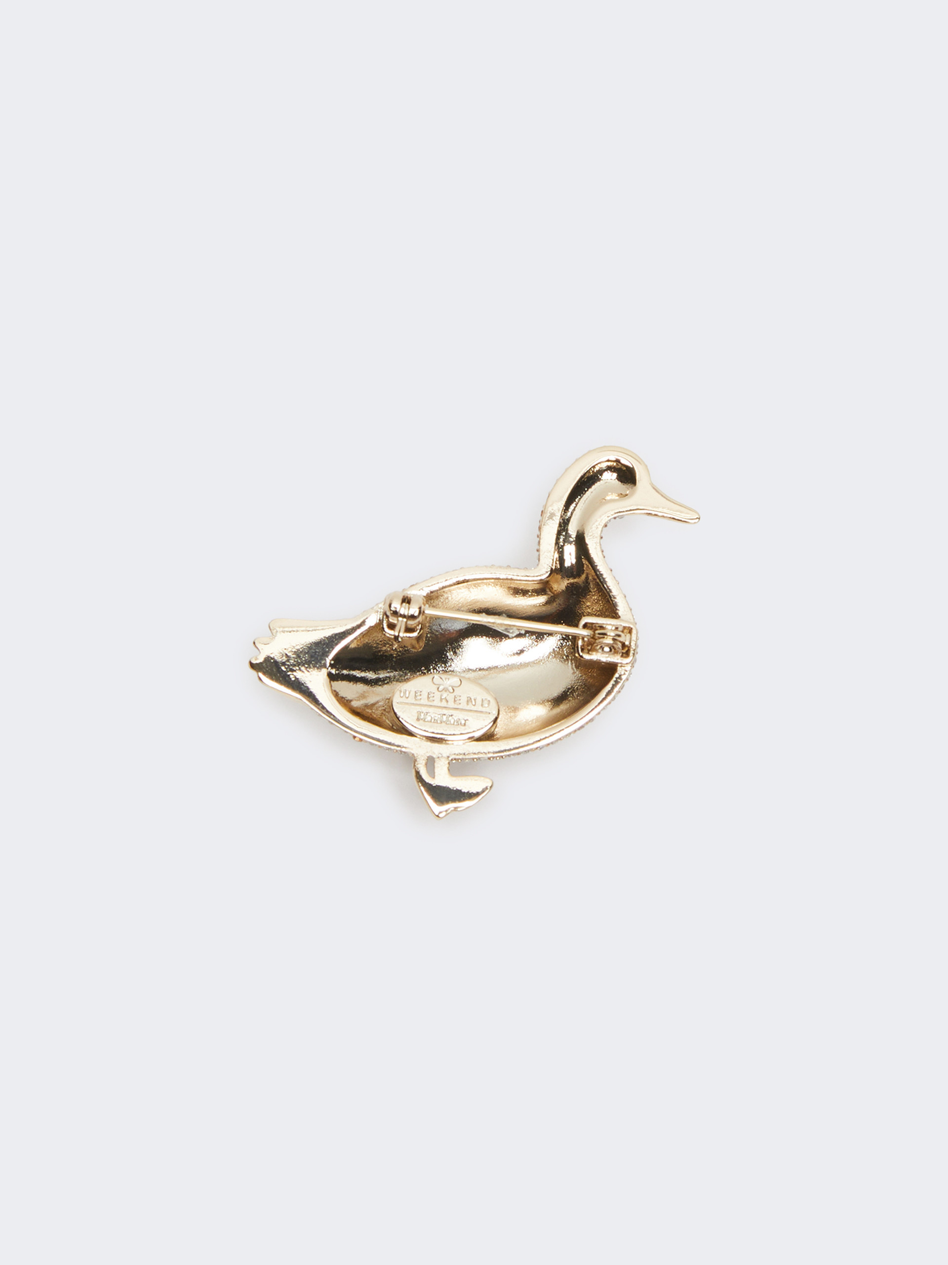 Metal brooch with rhinestones - OPTICAL WHITE - Weekend Max Mara - 2