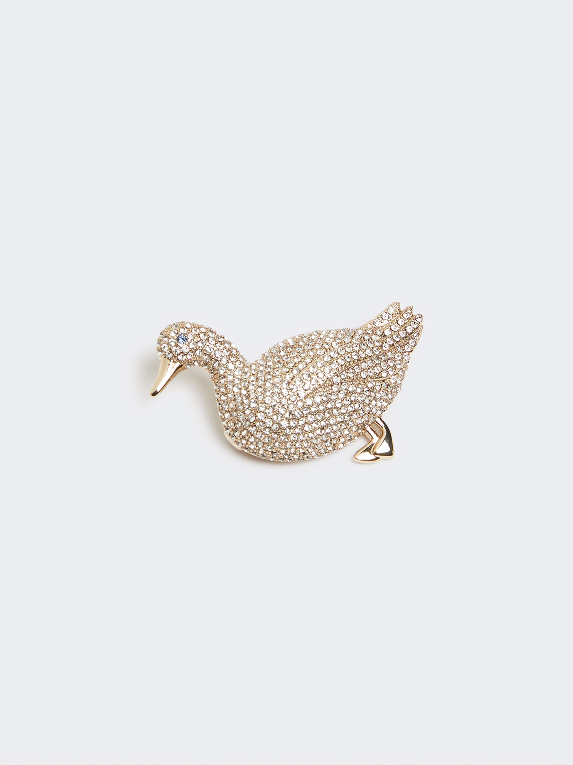Metal brooch with rhinestones - OPTICAL WHITE - Weekend Max Mara - 3