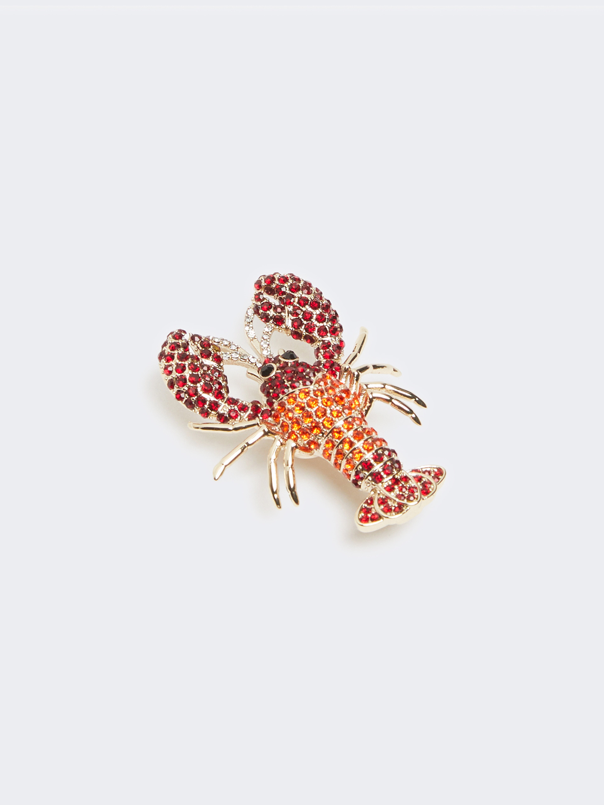 Metal brooch with rhinestones - DARK RED - Weekend Max Mara - 3