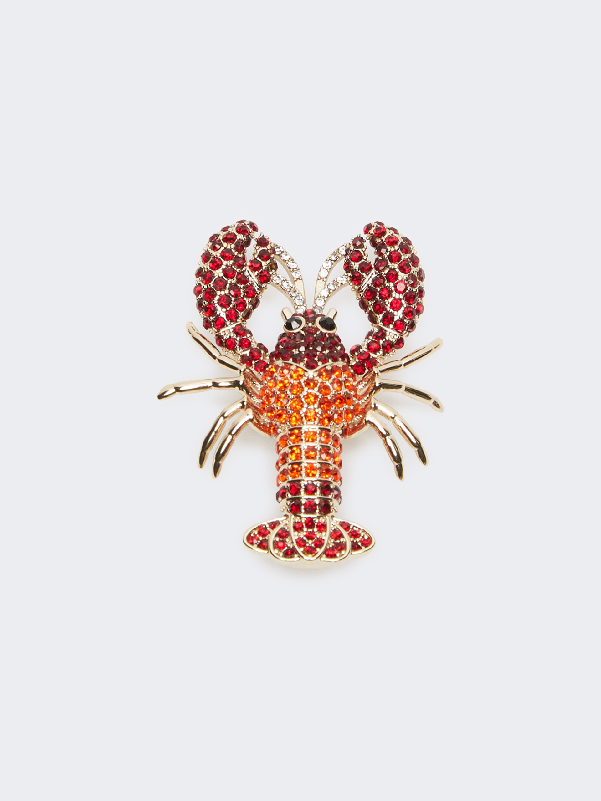 Metal brooch with rhinestones - DARK RED - Weekend Max Mara