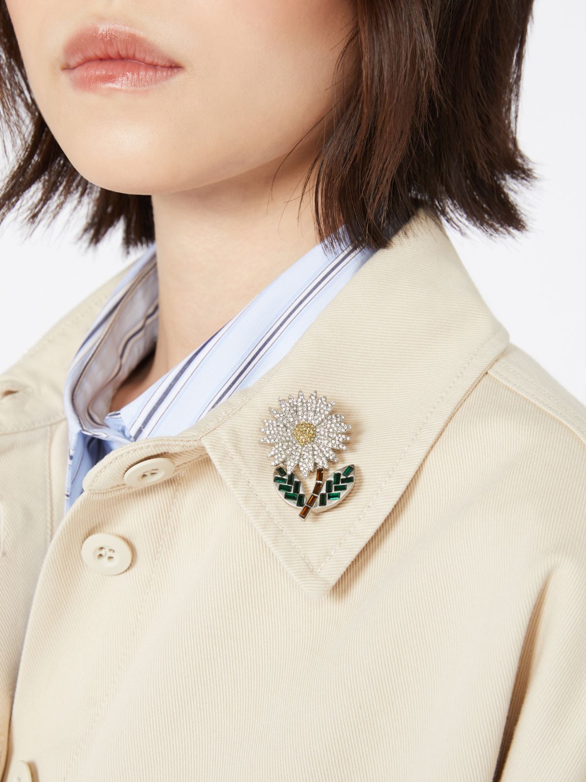 Glass brooch - YELLOW - Weekend - 5