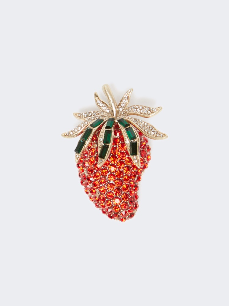 Glass brooch - RED - Weekend - 2