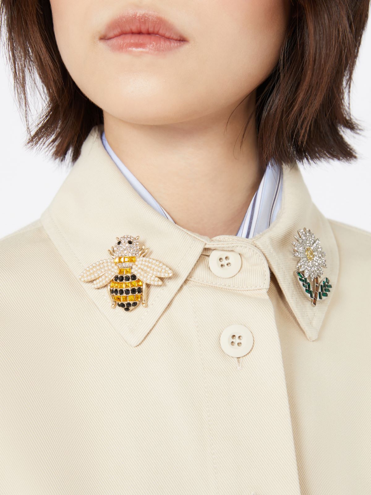 Glass brooch - BLACK - Weekend - 4